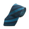 Giorgio Armani Blue on Black Patterned Stripe Tie