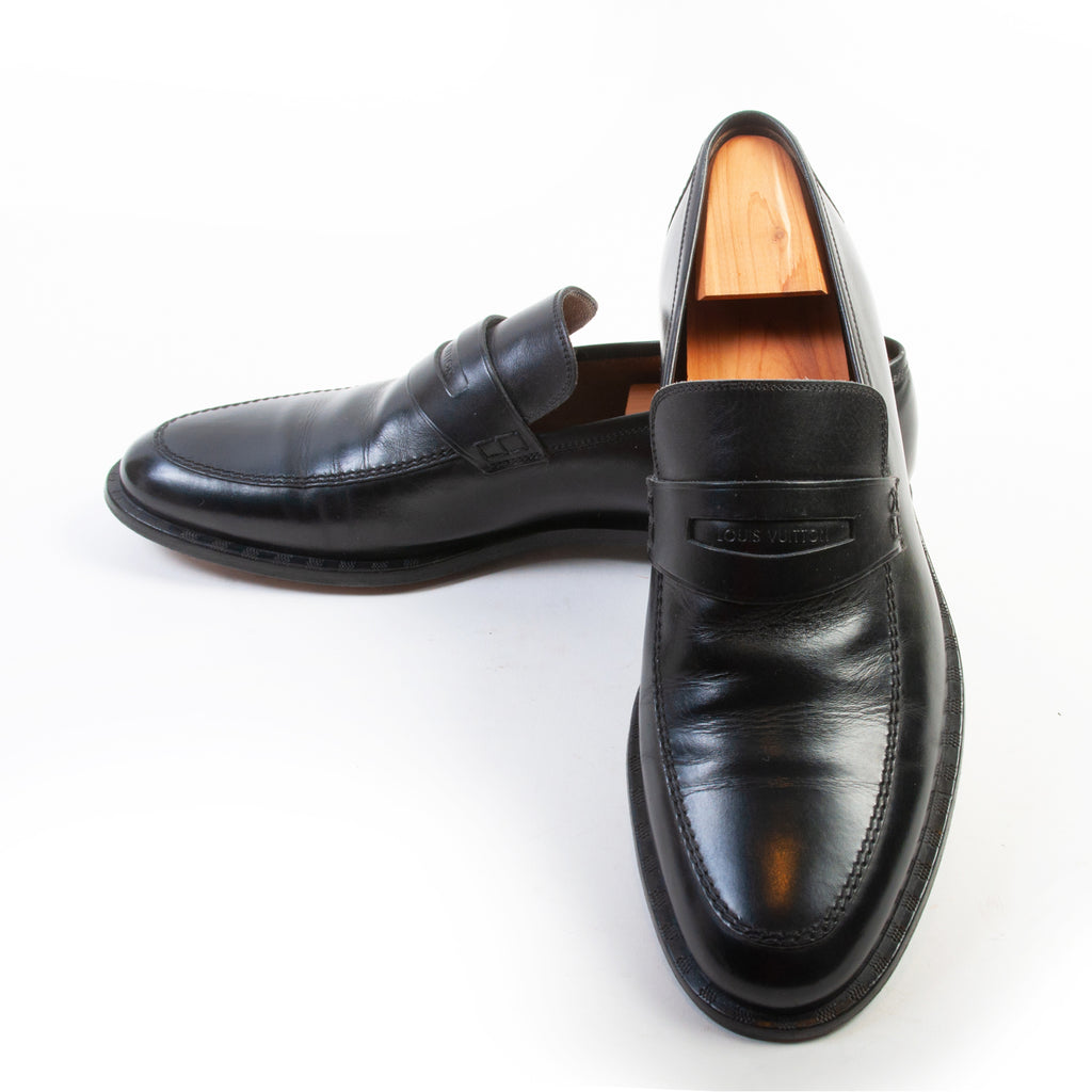 Louis Vuitton Black Penny Loafers