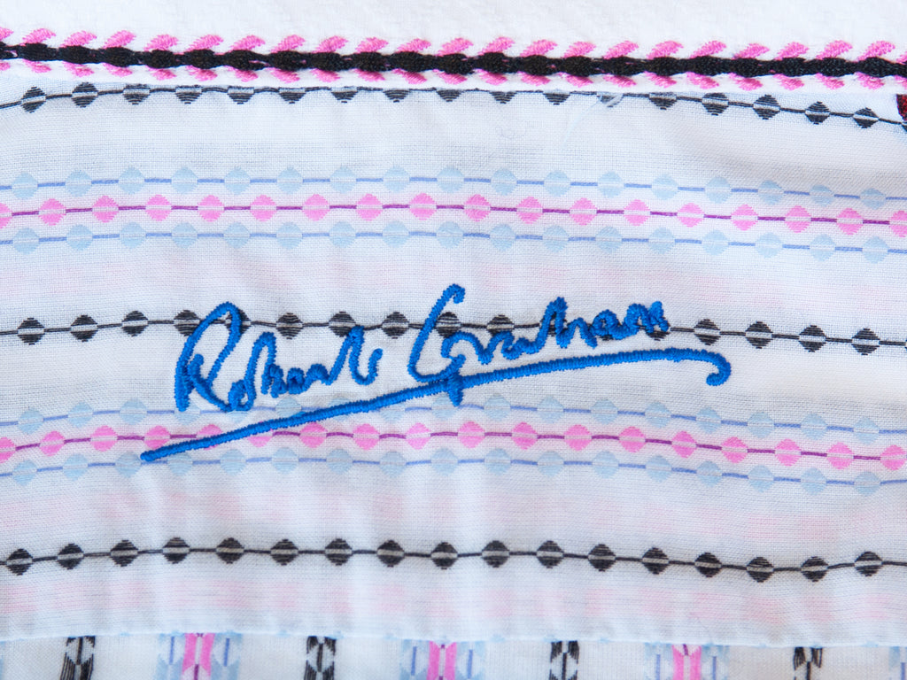 Robert Graham Pink on White Striped Shirt