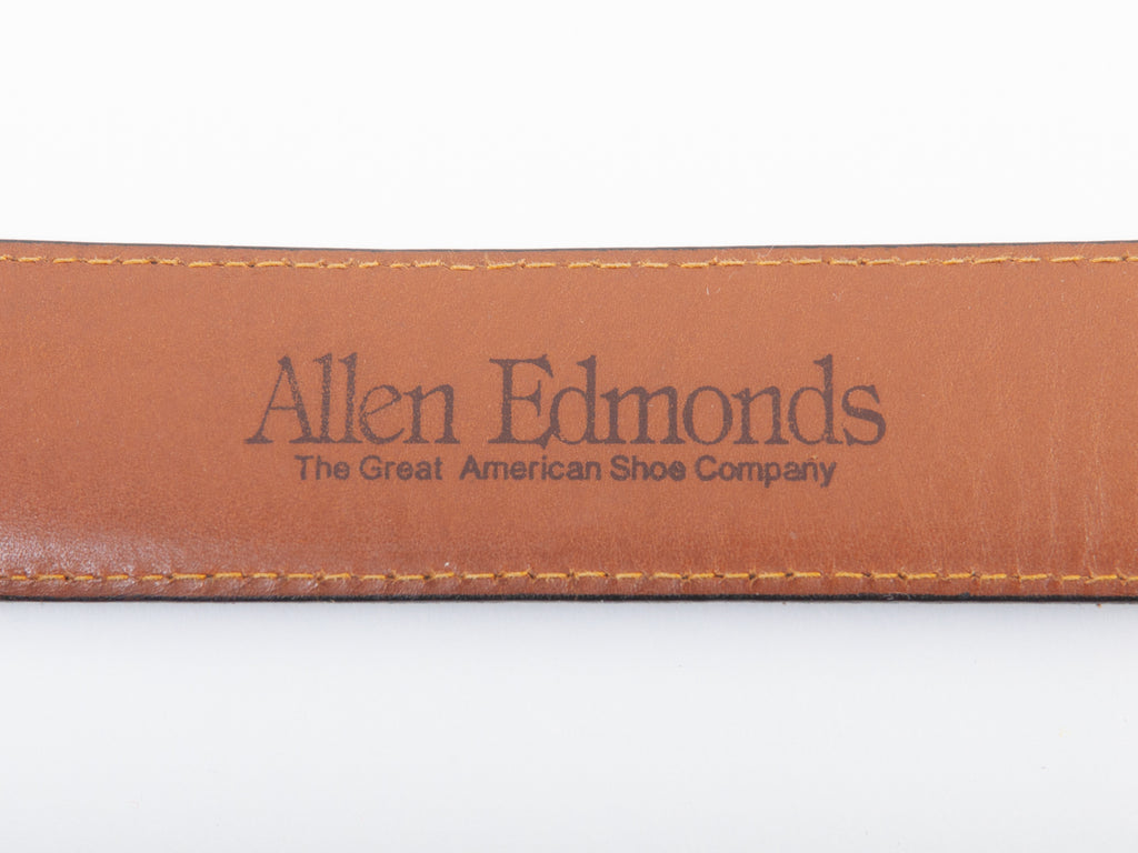 Allen Edmonds Black Calfskin Leather Belt