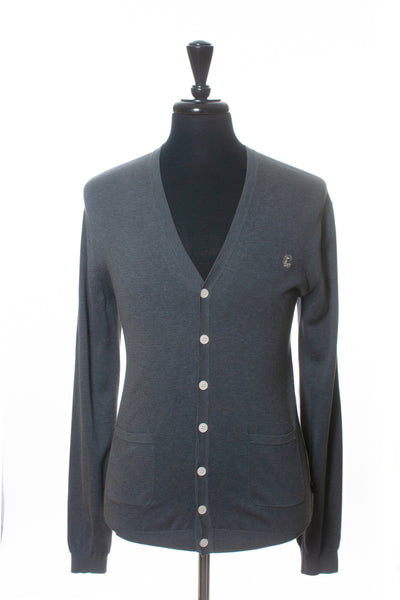 Tiger of Sweden Gray on Beige Silk Cotton JimJay Cardigan