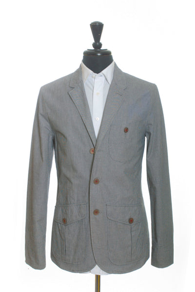 Ted Baker Grey Puppytooth Check Cotton Blazer