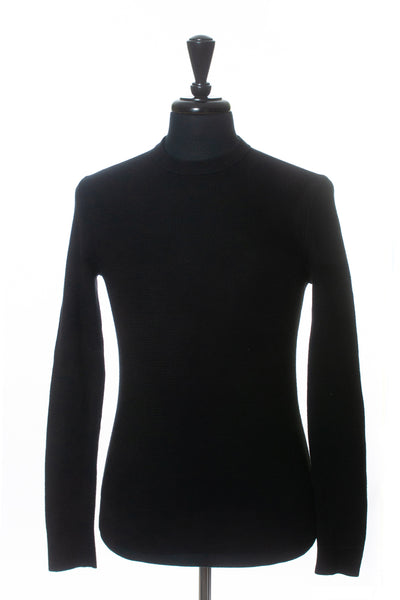 Michael Kors Black Wool Cotton Crew Neck Sweater