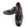 Hugo Boss Brown Suede and Leather Double Monk Strap Shoes