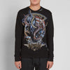 Balmain Black Snake Print Sweatshirt
