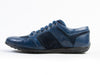 Versace Collection Blue Embossed Leather Trainers