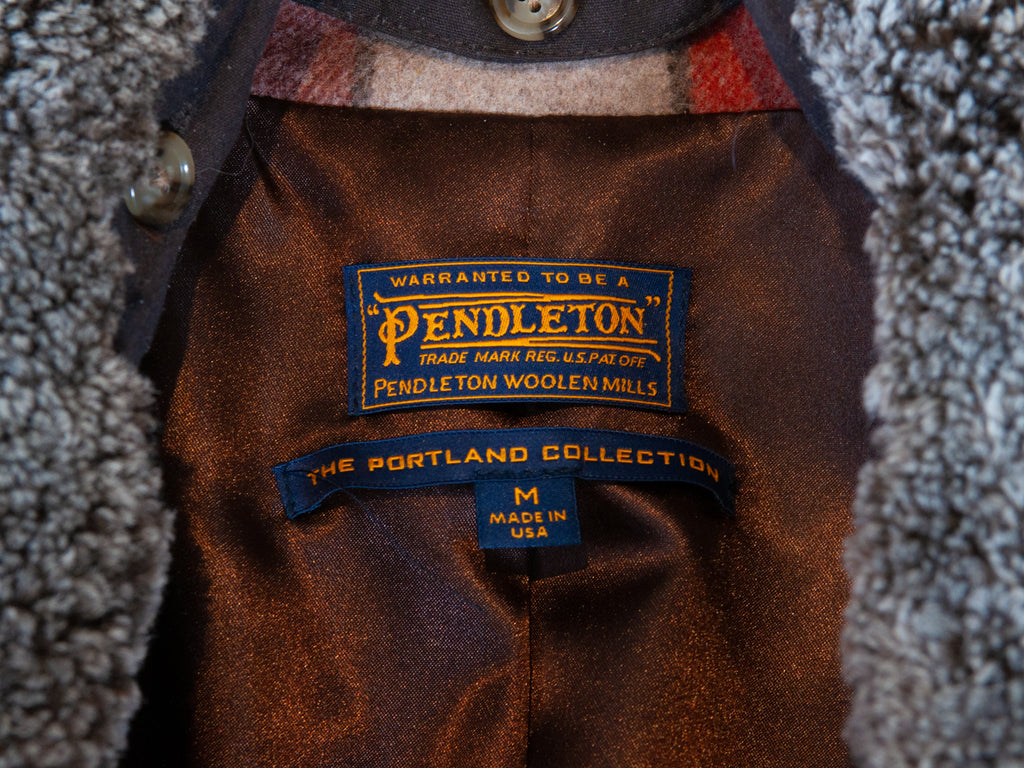 Pendleton Portland Collection Orange Plaid Coat
