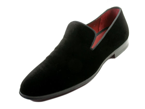 Magnanni Black Velvet Slip On Shoes at Luxmrkt.com menswear consignment Edmonton.