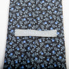 Nina Ricci Purple on Gray Floral Print Tie