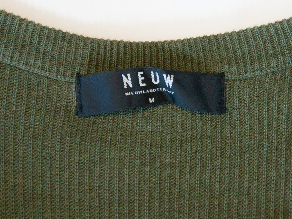 Neuw Military Green Crew Neck Sweater