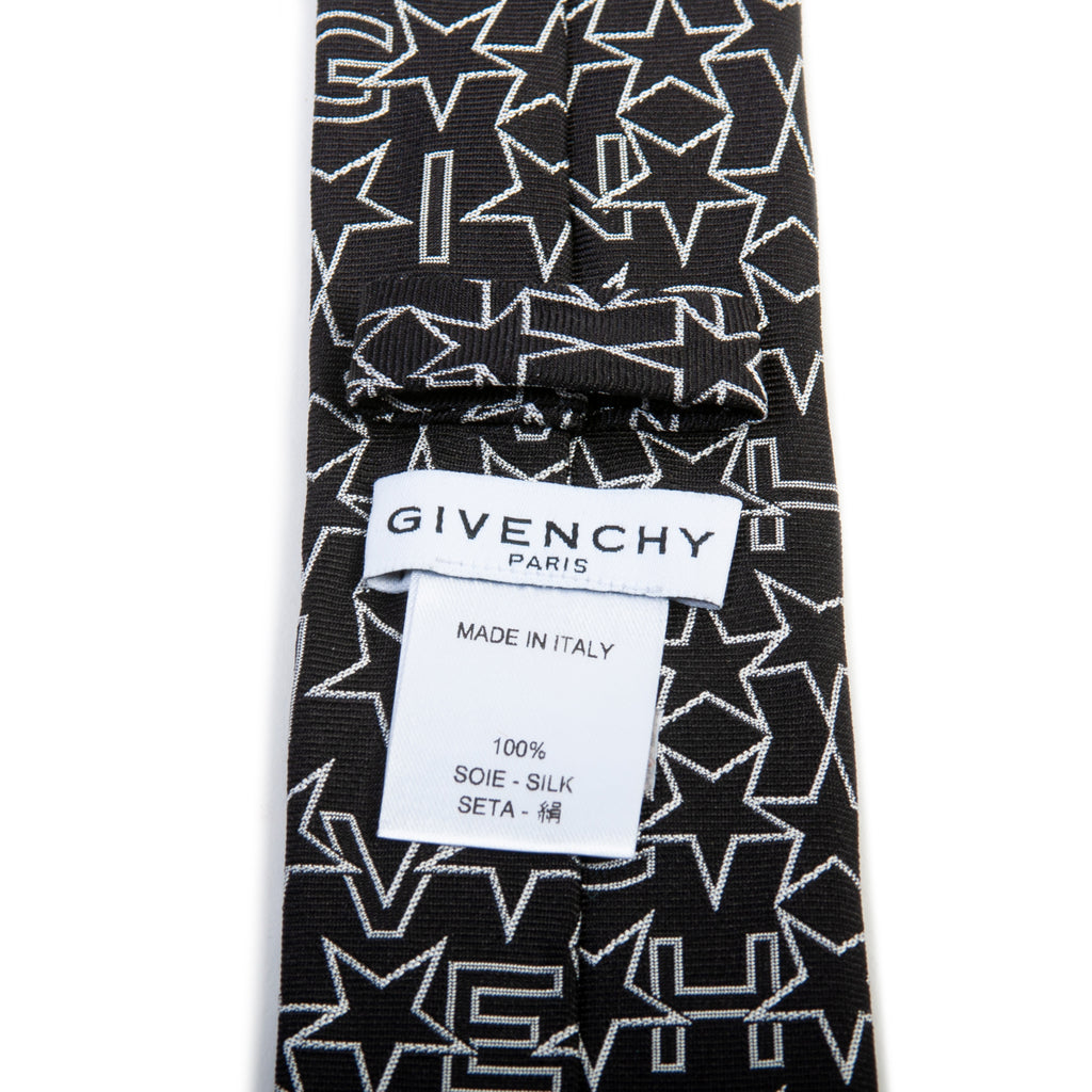 Givenchy Black Star Patterned Tie