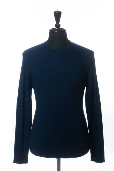 Zadig & Voltaire Navy Blue Kennedy Distressed Cashmere Sweater