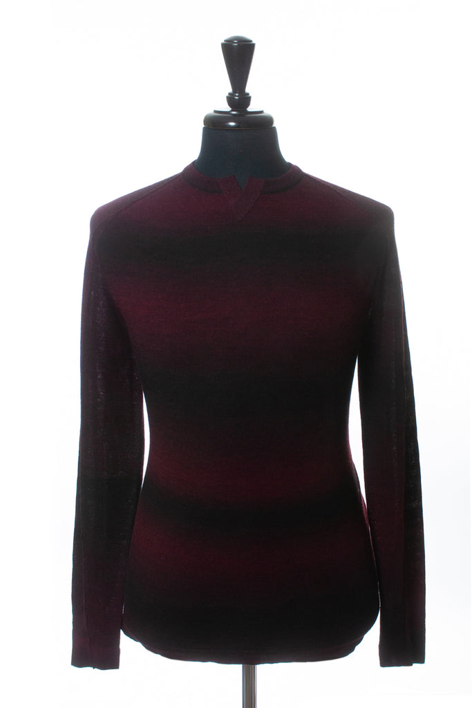 GoodMan Burgundy Shadow Stripe Sweater