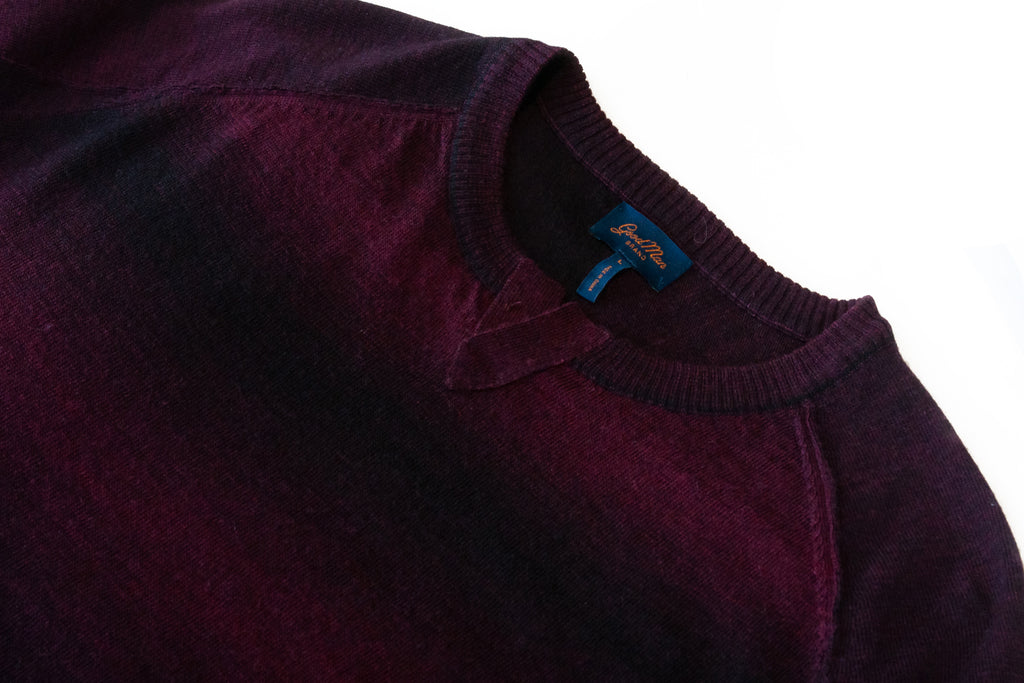 GoodMan Burgundy Shadow Stripe Sweater