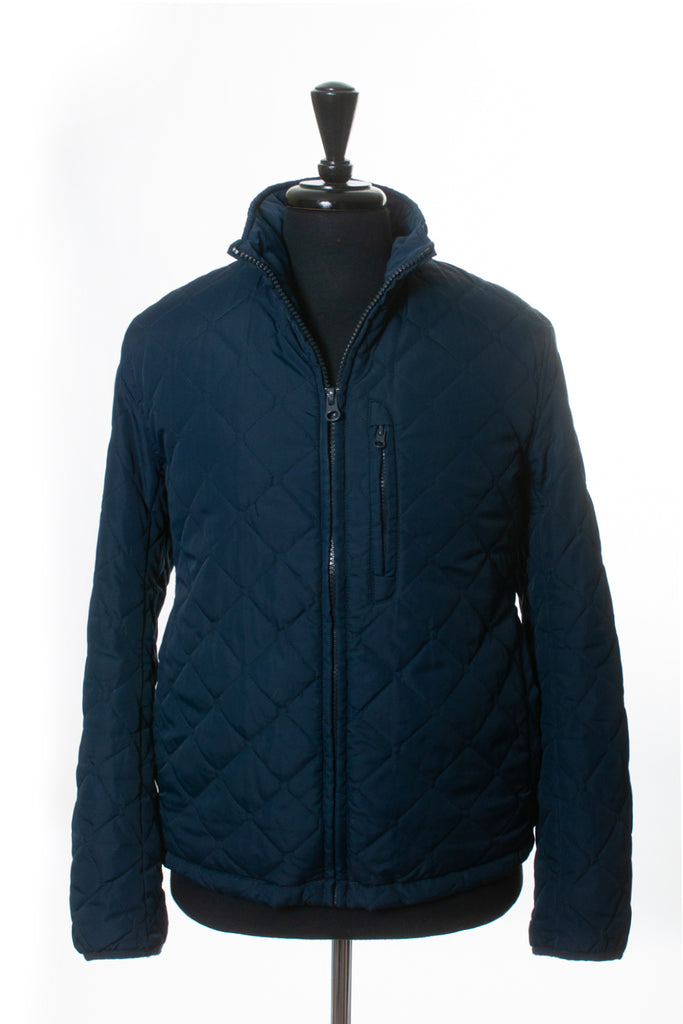 Barney’s New York Navy Blue Quilted Jacket