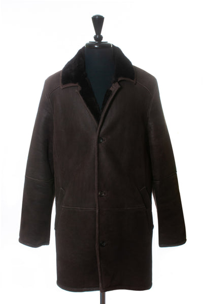 Harry Rosen Dark Brown Shearling Coat