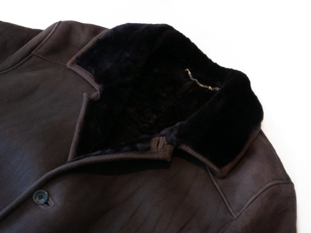 Harry Rosen Dark Brown Shearling Coat