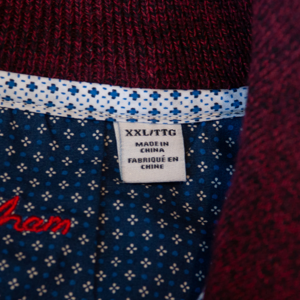 Robert Graham Red Quarter Zip Sweater