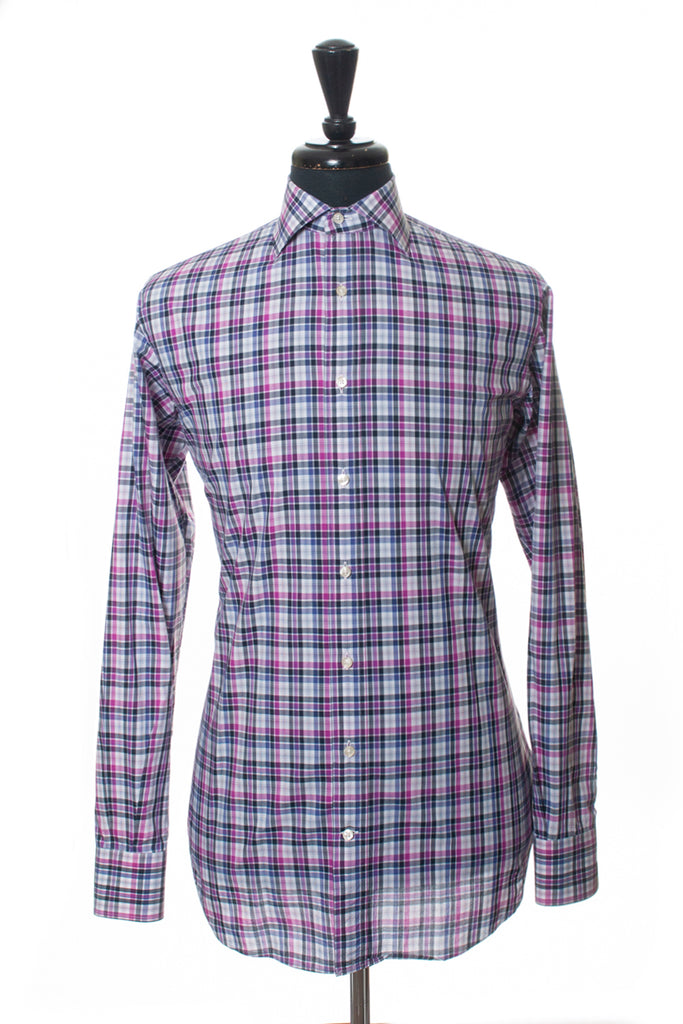 Etro Purple Check Shirt