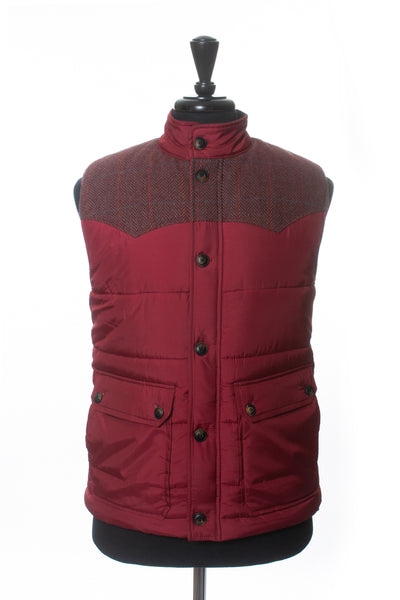 Ted Baker Deep Red Quilted Puffer Vest