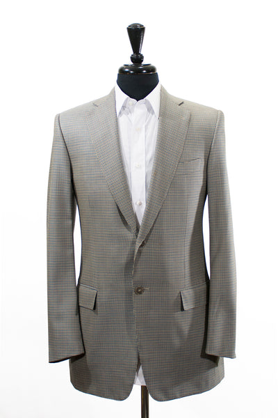 Ermenegildo Zegna Grey Tattersall Check Wool Blazer. Luxmrkt.ca Menswear Consignment Edmonton.
