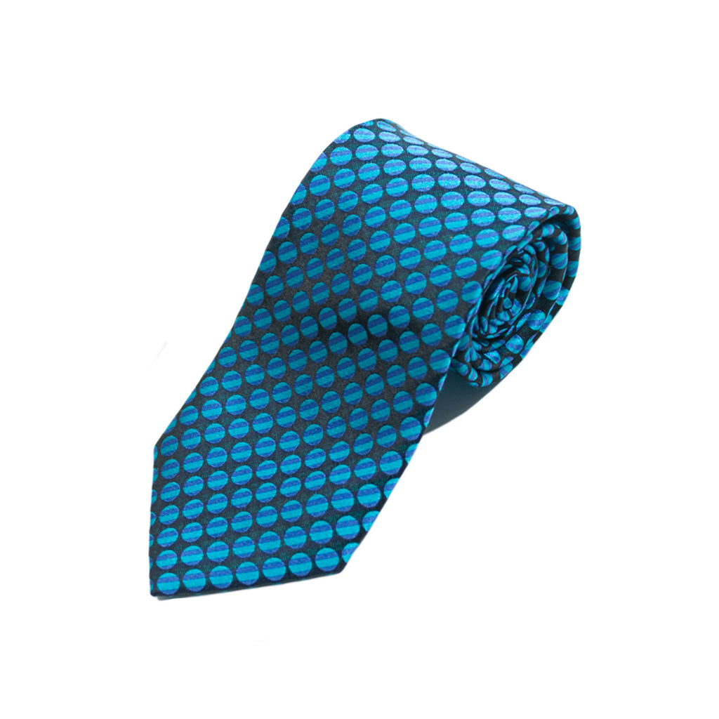Ateseta Sartoriale Blue Patterned Italian Silk Tie
