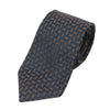 Ermenegildo Zegna Navy Blue Patterned Silk Tie