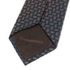 Ermenegildo Zegna Navy Blue Patterned Silk Tie