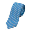 J.Lindeberg Blue Striped Cotton Blend Lalle Skinny Tie. Luxmrkt.com menswear consignment Edmonton.