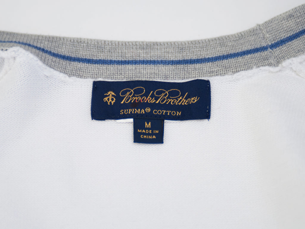 Brooks Brothers Striped Supima Cotton Cardigan. Luxmrkt.com menswear consignment Edmonton