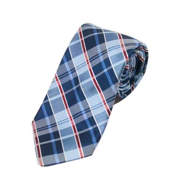 Braemore Blue Plaid Silk Tie