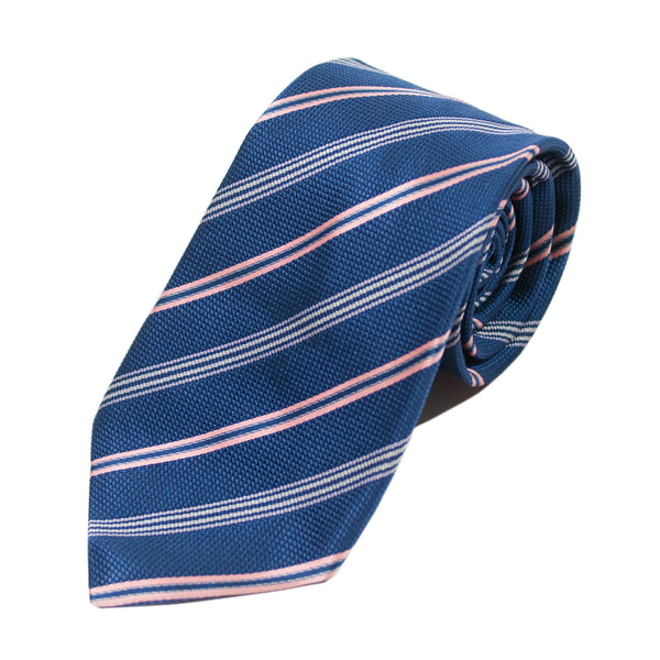 Harry Rosen Blue Striped Italian Silk Tie. Luxmrkt.com menswear consignment Edmonton.