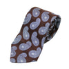 Valentino Brown Paisley Silk Tie. Luxmrkt.com menswear consignment Edmonton.