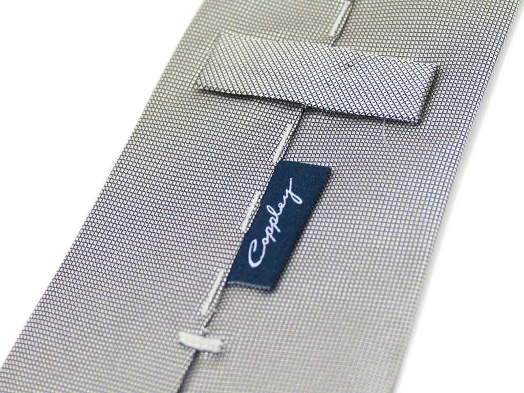 Coppley Grey Micro Graph Check Silk Tie. Luxmrkt.com menswear consignment Edmonton.