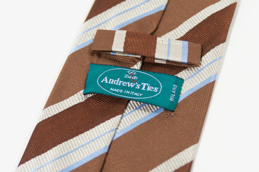 Andrew’s Brown Striped Silk Tie