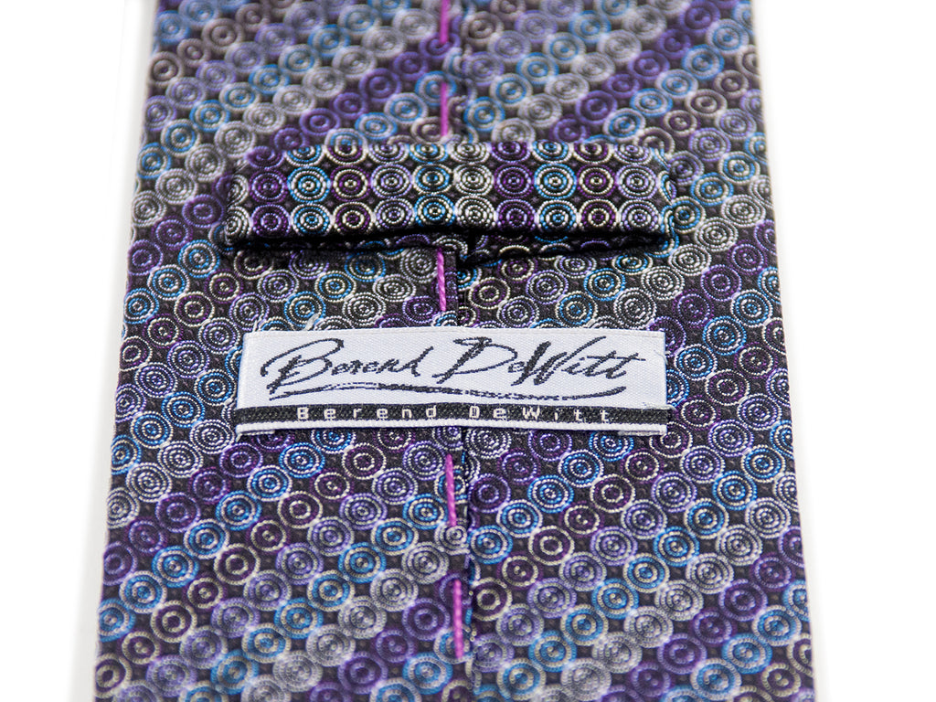 Berend DeWitt Purple Geometric Tie. Luxmrkt.com menswear consignment Edmonton