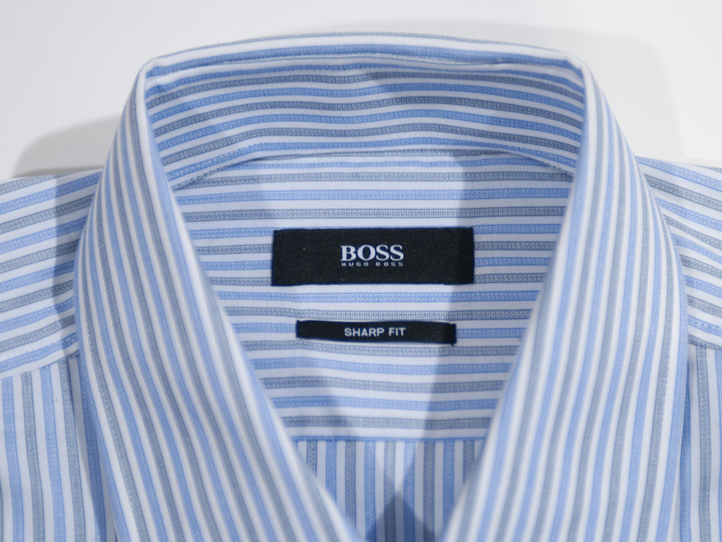 Hugo Boss Blue Striped Sharp Fit Marley Shirt
