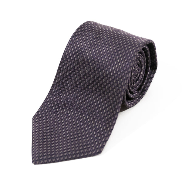 Dolce & Gabbana Grey Geometric Patterned Silk Tie for Luxmrkt.com menswear consignment Edmonton