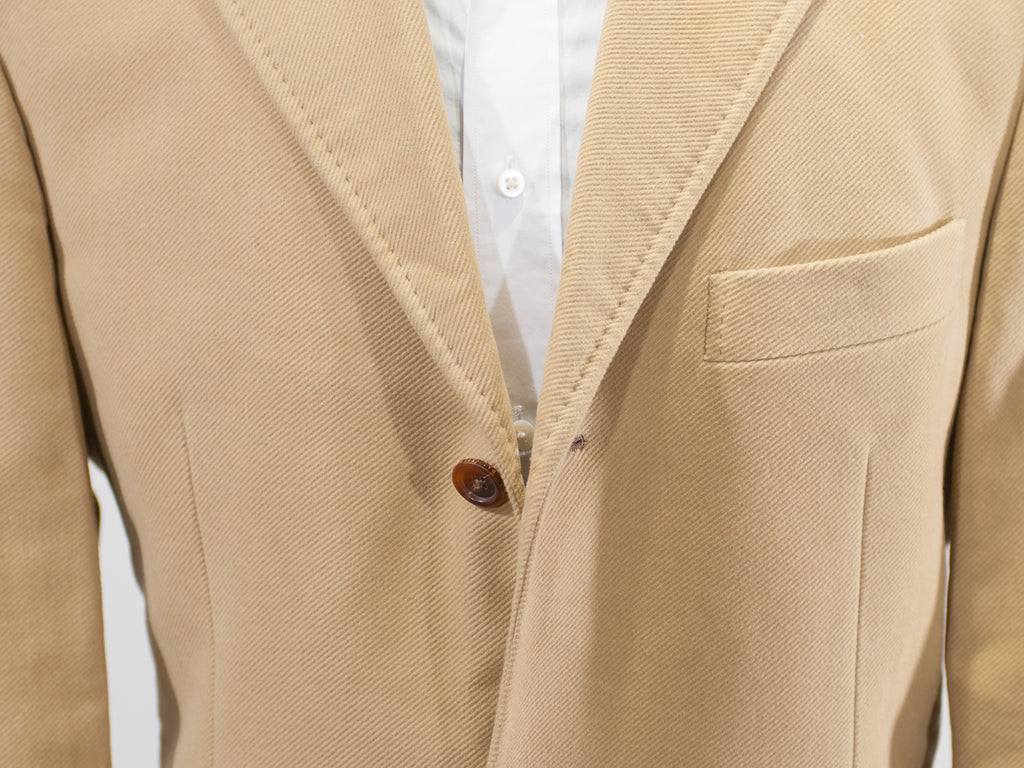 Pal Zileri Concept Light Brown Ribbed Cotton Twill Blazer. Luxmrkt.com menswear consignment Edmonton
