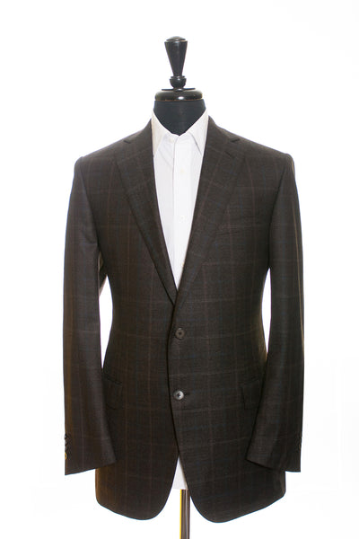 Ermenegildo Zegna Grey Check Trofeo Wool Blazer. Luxmrkt.com Menswear Consignment Edmonton.