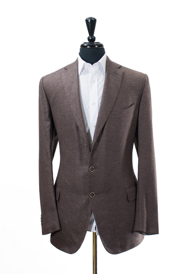 Ermenegildo Zegna Brown Silk Cashmere Fairway Jacket Blazer