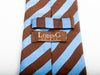 Loding Blue on Brown Candy Stripe Silk Tie for Luxmrkt.com Menswear Consignment Edmonton