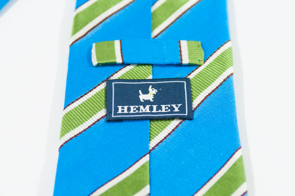 Hemley Blue Regimental Stripe Tie
