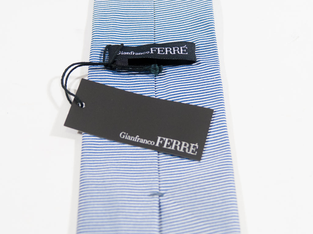 Gianfranco Ferre Light Blue Ribbed Tie NWT
