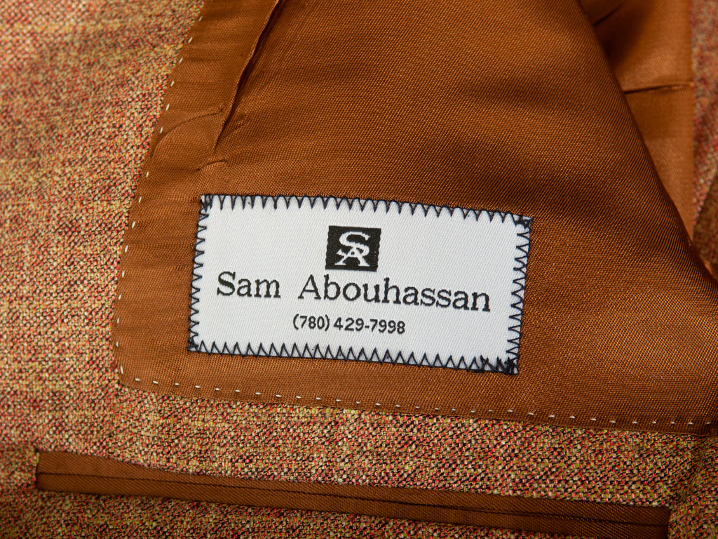 Sam Abouhassan Rust Brown Carlanda Bamboo Blazer for Luxmrkt.com Menswear Consignment Edmonton